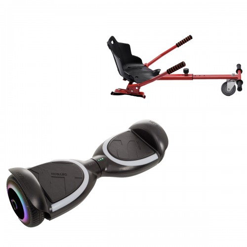 Elektromos Hoverboard Standard GoKart Szett, 6.5 col, Jetson Prism Black Plus, és Piros Hoverkart, Smart Balance