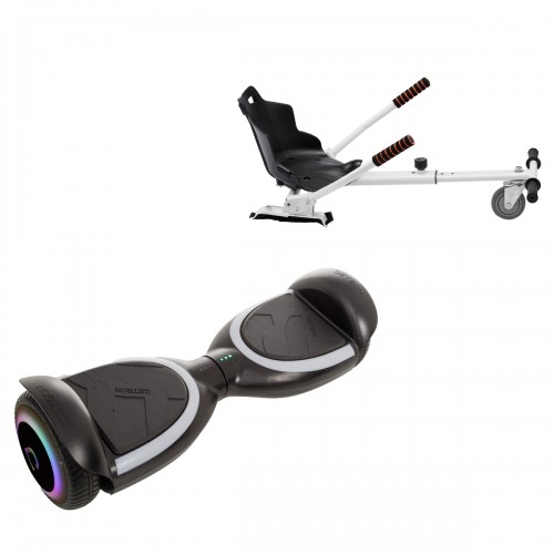 Elektromos Hoverboard Standard GoKart Szett, 6.5 col, Jetson Prism Black Plus, és Fehér Hoverkart, Smart Balance