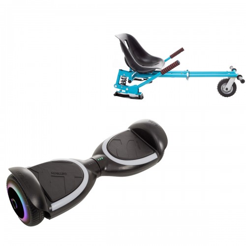 Elektromos Hoverboard GoKart Szett Lengéscsillapítókkal, 6.5 col, Jetson Prism Black Plus, Kék HoverKart Lengéscsillapítókkal, Smart Balance