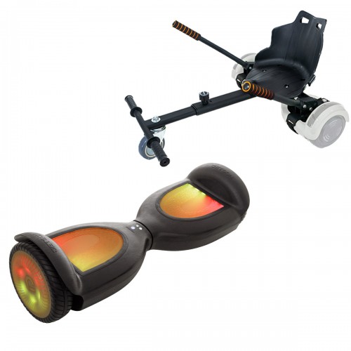 Elektromos Hoverboard Standard GoKart Szett, 6.5 col, Jetson Prism Black PRO, és Fekete Hoverkart, Smart Balance
