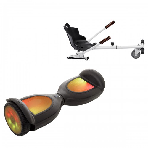 Elektromos Hoverboard Standard GoKart Szett, 6.5 col, Jetson Prism Black PRO, és Fehér Hoverkart, Smart Balance