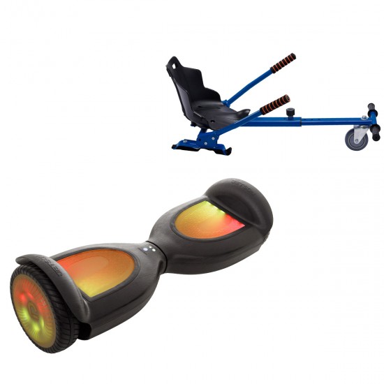Elektromos Hoverboard Standard GoKart Szett, 6.5 col, Jetson Prism Black PRO, és Kék Hoverkart, Smart Balance