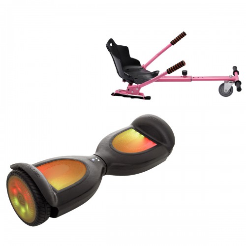 Elektromos Hoverboard Standard GoKart Szett, 6.5 col, Jetson Prism Black PRO, és Rózsaszín Hoverkart, Smart Balance