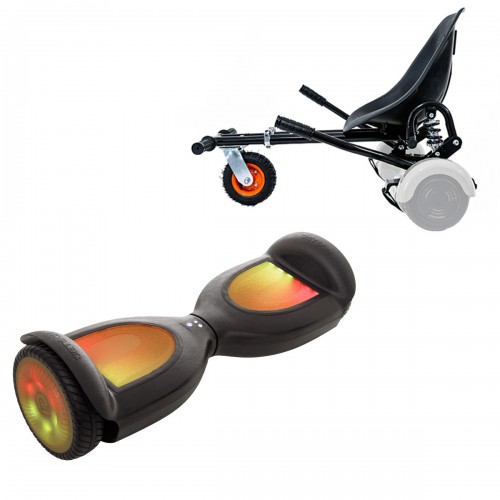 Elektromos Hoverboard GoKart Szett Lengéscsillapítókkal, 6.5 col, Jetson Prism Black PRO, Fekete HoverKart Lengéscsillapítókkal, Smart Balance