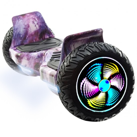Elektromos Hoverboard csomag Komfortos Üléssel, 8.5 colos, Hummer Galaxy PRO, Standard Hatótávolság, Fehér Szivacsos ülés, Smart Balance 2