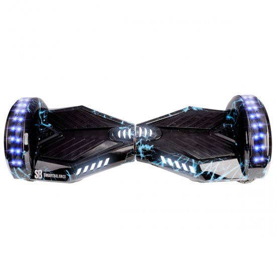 Elektromos Hoverboard csomag Komfortos Üléssel, 8 colos, Transformers Thunderstorm Blue PRO, Nagy Hatótávolság, Fehér Szivacsos ülés, Smart Balance 5