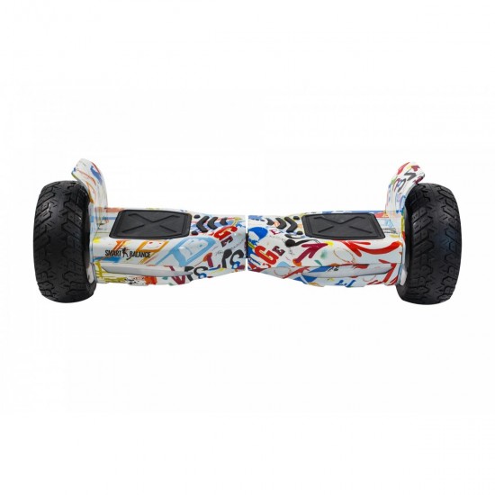 Elektromos Hoverboard csomag Komfortos Üléssel, 8.5 colos, Hummer Splash PRO, Nagy Hatótávolság, Fehér Szivacsos ülés, Smart Balance 3