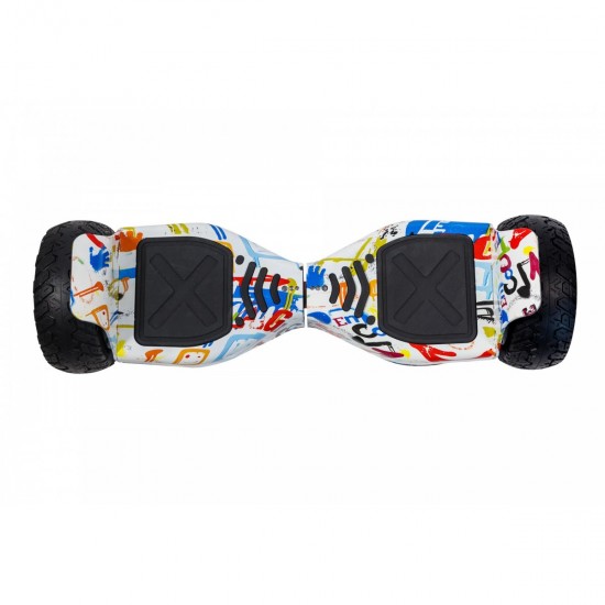 Elektromos Hoverboard csomag Komfortos Üléssel, 8.5 colos, Hummer Splash PRO, Nagy Hatótávolság, Fehér Szivacsos ülés, Smart Balance 4