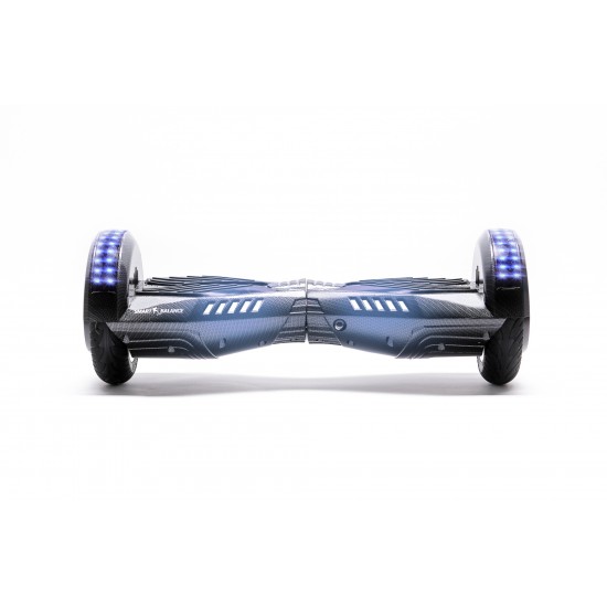 Elektromos Hoverboard csomag Komfortos Üléssel, 6.5 colos, Transformers Carbon PRO, Standard Hatótávolság, Fehér Szivacsos ülés, Smart Balance 3