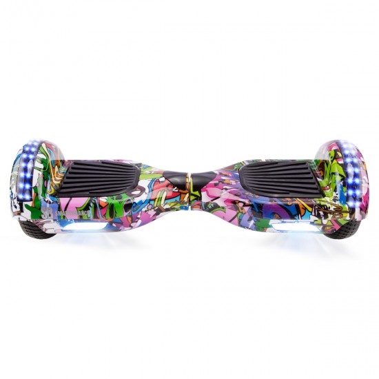 Elektromos Hoverboard csomag Komfortos Üléssel, 6.5 colos, Regular Multicolor PRO, Standard Hatótávolság, Fehér Szivacsos ülés, Smart Balance 5