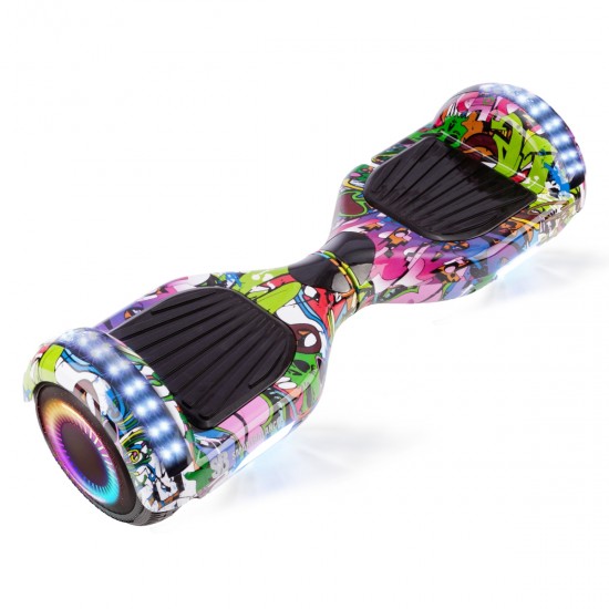 Elektromos Hoverboard csomag Komfortos Üléssel, 6.5 colos, Regular Multicolor PRO, Standard Hatótávolság, Fehér Szivacsos ülés, Smart Balance 7