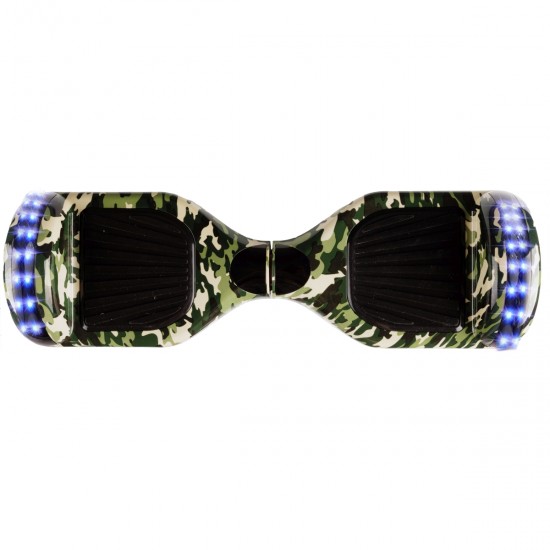 Elektromos Hoverboard csomag Komfortos Üléssel, 6.5 colos, Regular Camouflage PRO, Standard Hatótávolság, Fehér Szivacsos ülés, Smart Balance 4