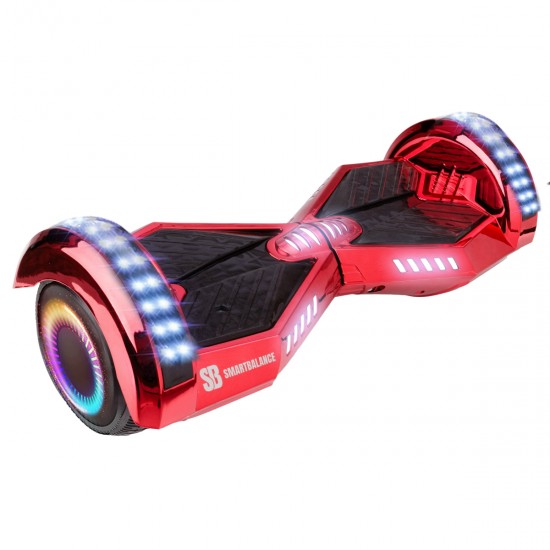 Elektromos Hoverboard csomag Komfortos Üléssel, 6.5 colos, Transformers ElectroRed PRO, Standard Hatótávolság, Fehér Szivacsos ülés, Smart Balance 6