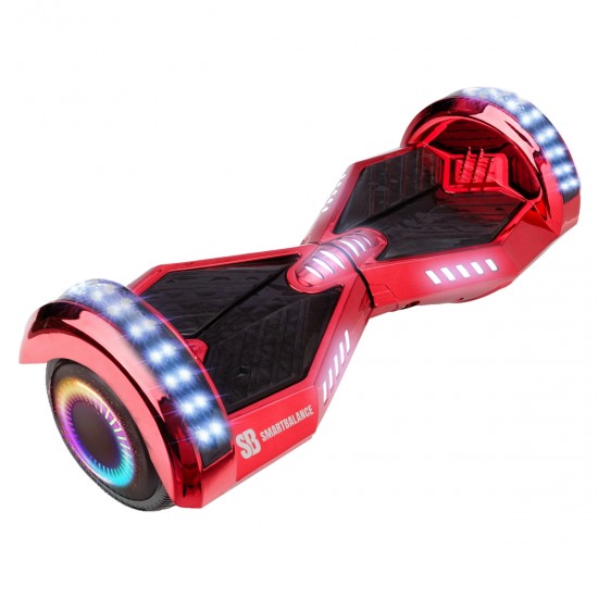 Elektromos Hoverboard csomag Komfortos Üléssel, 6.5 colos, Transformers ElectroRed PRO, Standard Hatótávolság, Fehér Szivacsos ülés, Smart Balance 7
