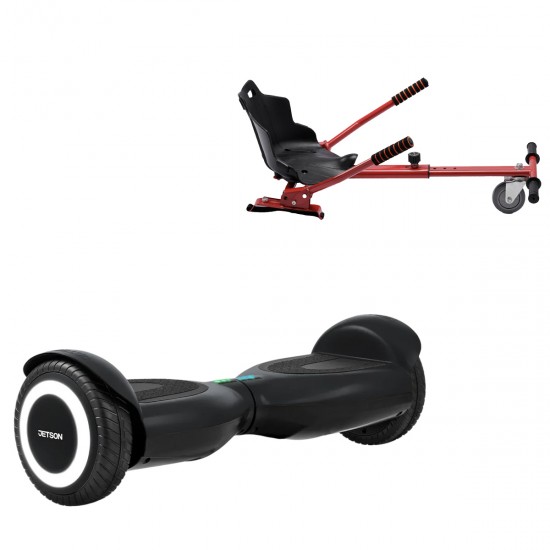 Elektromos Hoverboard Standard GoKart Szett, 6.5 col, Jetson Prism Black, és Piros Hoverkart, Smart Balance