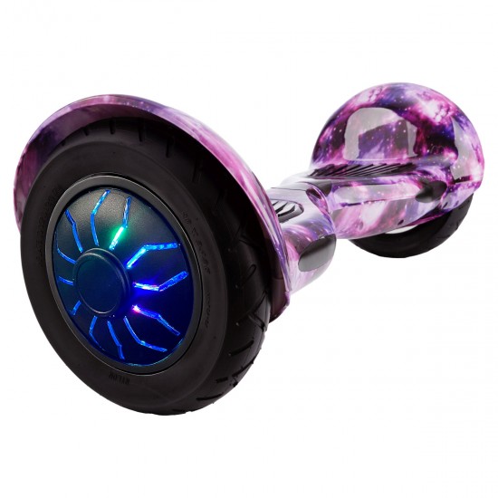 Elektromos Hoverboard csomag Komfortos Üléssel, 10 colos, Off-Road Galaxy PRO, Standard Hatótávolság, Fekete Szivacsos ülés, Smart Balance 2