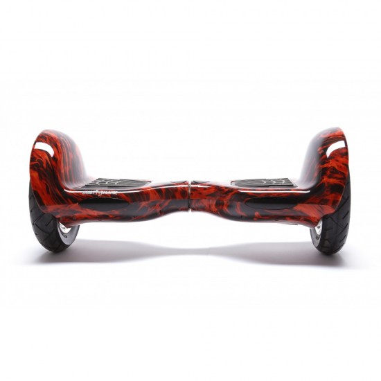 Elektromos Hoverboard csomag Komfortos Üléssel, 10 colos, Off-Road Flame PRO, Standard Hatótávolság, Fekete Szivacsos ülés, Smart Balance 3