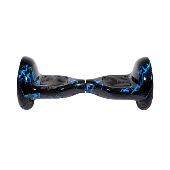 Elektromos Hoverboard Standard GoKart Szett, 10 colos, Off-Road Thunderstorm Blue PRO, Nagy Hatótávolság, és Fehér Hoverkart, Smart Balance 4
