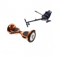 Hoverboard Go Kart Csomag, 10 Inch-es, Teljesítménye 700W, Bluetooth-os beépített hangszórók, Led-ek, Hoverkart ergonomikus ülés, Smart Balance OffRoad Iron