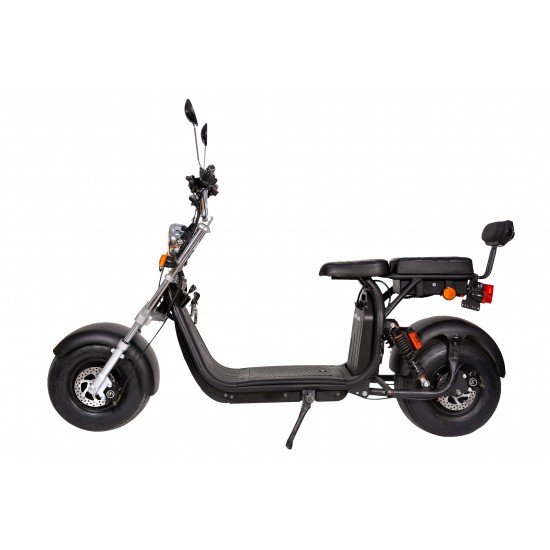 Elektromos Prémium Moped SB50 Urban Engedéllyel és kiterjesztett hatótávolságú csomaggal - 20 Ah extra akkumulátor, 1500W, összesen 40Ah, 45 km/h sebesség, 120 km autonómia, Fekete, Smart Balance 13