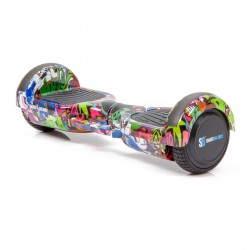 Regular Multicolor fogantyúval Hoverboard - 6.5” Kerekek, Bluetooth Hangszórók, LED Fények, Önegyensúlyozás, 15km hatótávolság, 700W teljesítmény, 4Ah Samsung cellás akkumulátor, Smart Balance