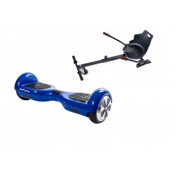 Regular Blue PowerBoard Hoverboard Szett Ergonomikus HoverKart Üléssel - 6.5” Kerekek, Bluetooth Hangszórók, LED Fények, Önegyensúlyozás, 15km hatótávolság, 700W teljesítmény, 4Ah Samsung cellás akkumulátor, Smart Balance