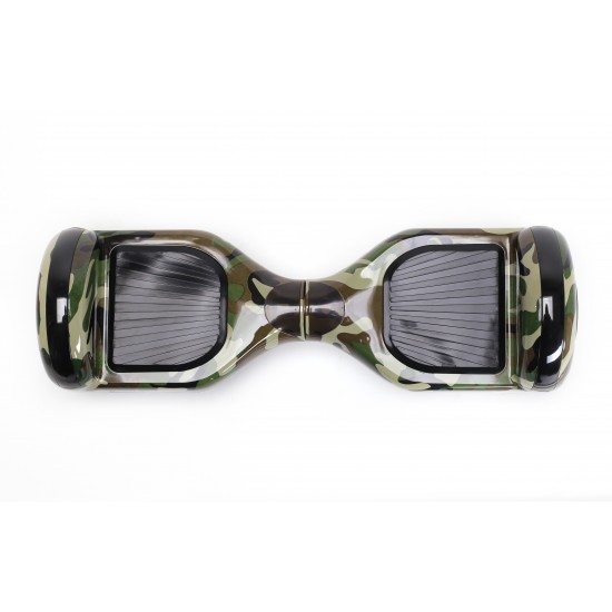 Regular Camouflage Green Hoverboard - 6.5” Kerekek, Bluetooth Hangszórók, LED Fények, Önegyensúlyozás, 15km hatótávolság, 700W teljesítmény, 4Ah Samsung cellás akkumulátor, Smart Balance 2
