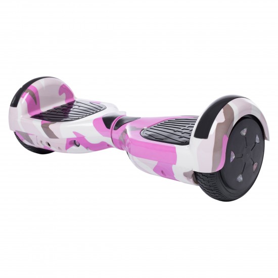 Regular Camouflage Pink Hoverboard - 6.5” Kerekek, Bluetooth Hangszórók, LED Fények, Önegyensúlyozás, 15km hatótávolság, 700W teljesítmény, 4Ah Samsung cellás akkumulátor, Smart Balance