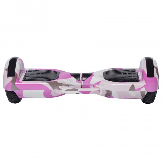 Hoverboard 6.5 Inch-es, Teljesítménye 700W, Bluetooth-os beépített hangszórók, Led-ek, Smart Balance Regular Camouflage Pink, fogantyúval