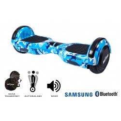 Hoverboard 6.5 Inch-es, Teljesítménye 700W, Bluetooth-os beépített hangszórók, Led-ek, Smart Balance Regular Camouflage (blue)