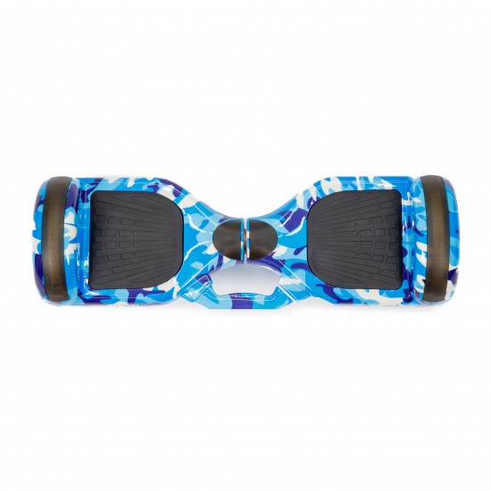 Regular Camouflage Blue fogantyúval Hoverboard Szett Rózsaszín Dupla Felfüggesztésű HoverKart Üléssel - 6.5” Kerekek, Bluetooth Hangszórók, LED Fények, Önegyensúlyozás, 15km hatótávolság, 700W teljesítmény, 4Ah Samsung cellás akkumulátor, Smart Balance 3