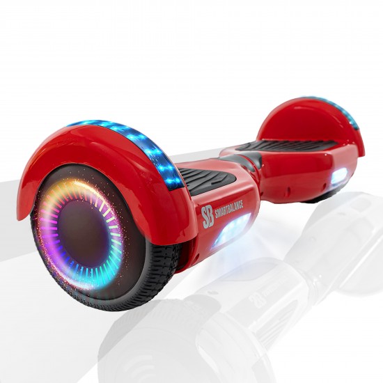 Elektromos Hoverboard GoKart Szett Lengéscsillapítókkal, 6.5 colos, Regular Red PRO, Standard Hatótávolság, Fekete HoverKart Lengéscsillapítókkal, Smart Balance 2
