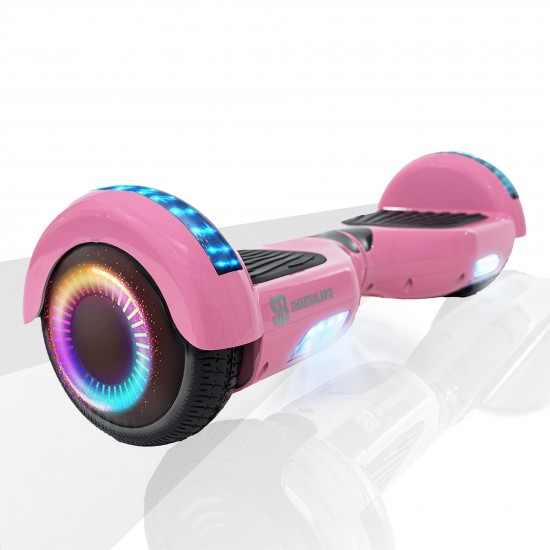 Elektromos Hoverboard csomag Komfortos Üléssel, 6.5 colos, Regular Pink PRO, Standard Hatótávolság, Fekete Szivacsos ülés, Smart Balance 2