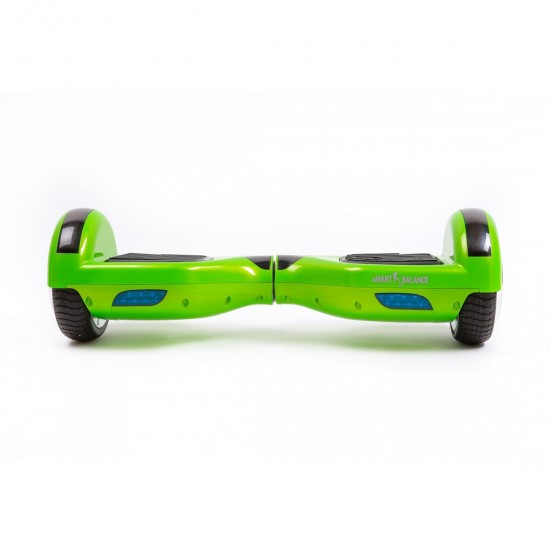 Elektromos Hoverboard csomag Komfortos Üléssel, 6.5 colos, Regular Green PRO, Standard Hatótávolság, Fekete Szivacsos ülés, Smart Balance 3