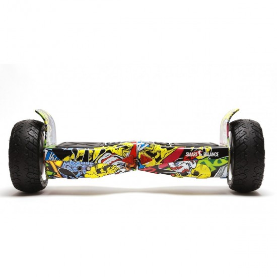 Elektromos Hoverboard Standard GoKart Szett, 8.5 colos, Hummer HipHop PRO, Standard Hatótávolság, és Fehér Hoverkart, Smart Balance 3