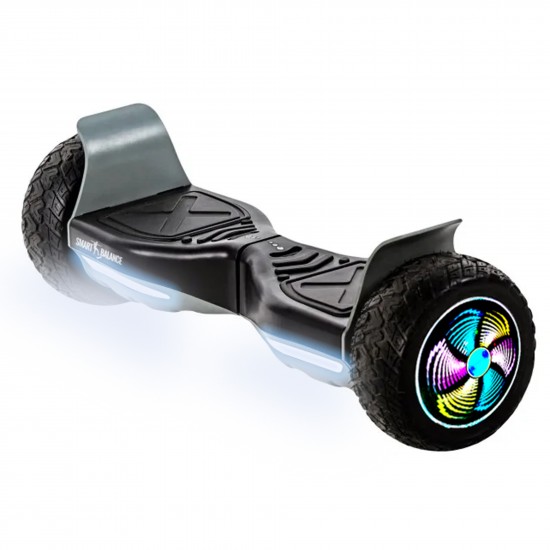 Elektromos Hoverboard csomag Komfortos Üléssel, 8.5 colos, Hummer Black PRO, Standard Hatótávolság, Fekete Szivacsos ülés, Smart Balance 2