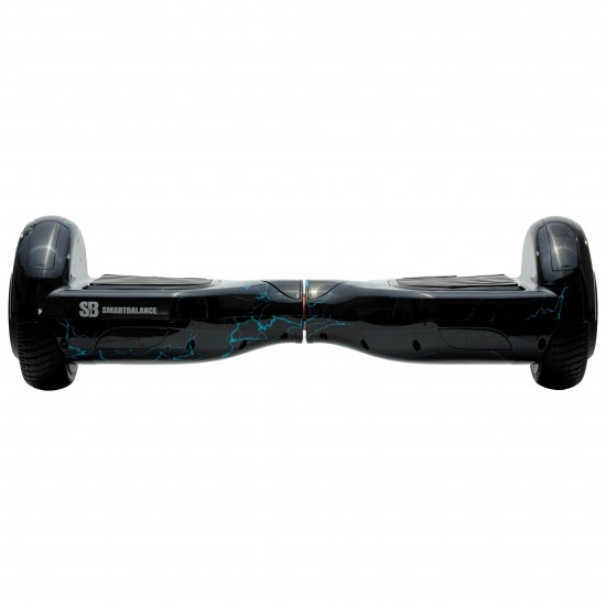 Elektromos Hoverboard csomag Komfortos Üléssel, 6.5 colos, Regular Thunderstorm Blue PRO, Nagy Hatótávolság, Fekete Szivacsos ülés, Smart Balance 3