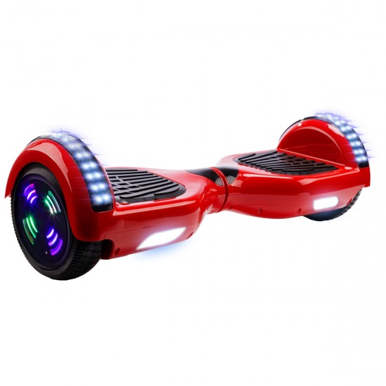 Elektromos Hoverboard GoKart Szett Lengéscsillapítókkal, 6.5 colos, Regular Red Junior, Standard Hatótávolság, Fekete HoverKart Lengéscsillapítókkal, Smart Balance 4