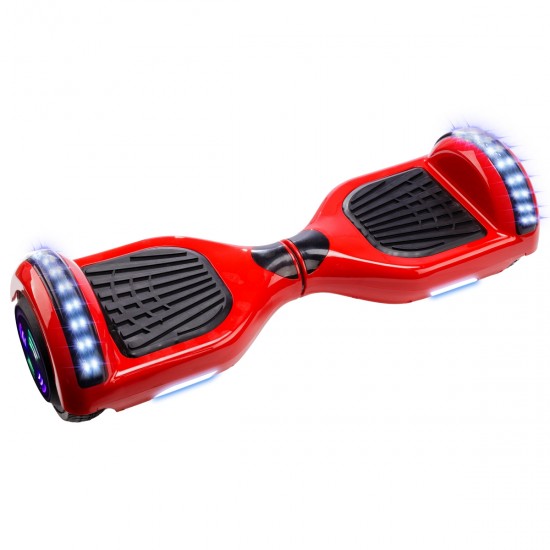 Elektromos Hoverboard GoKart Szett Lengéscsillapítókkal, 6.5 colos, Regular Red Junior, Standard Hatótávolság, Fekete HoverKart Lengéscsillapítókkal, Smart Balance 7