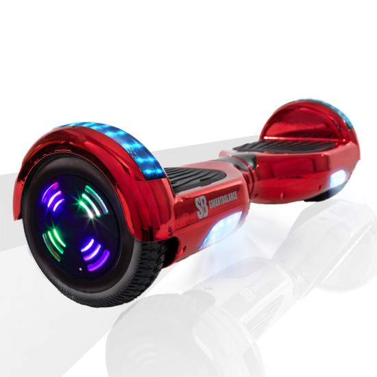 Elektromos Hoverboard csomag Komfortos Üléssel, 6.5 colos, Regular ElectroRed Junior, Standard Hatótávolság, Fekete Szivacsos ülés, Smart Balance 2