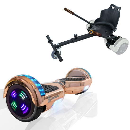 Elektromos Hoverboard Standard GoKart Szett, 6.5 colos, Regular Iron Junior, Standard Hatótávolság, és Fekete Hoverkart, Smart Balance