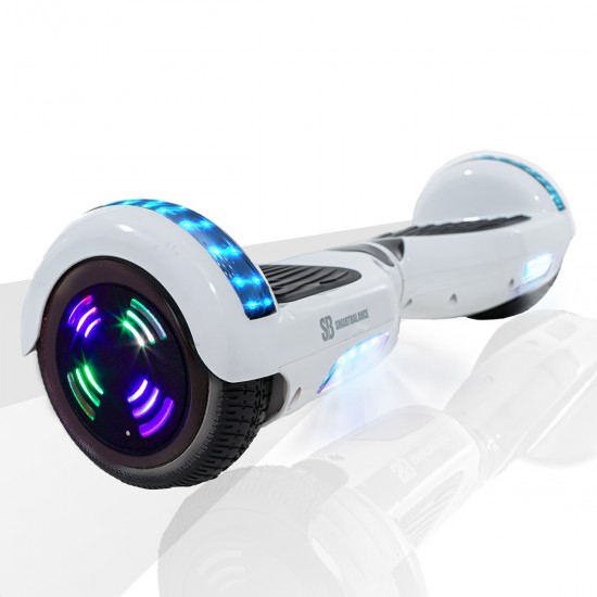 Elektromos Hoverboard Standard GoKart Szett, 6.5 colos, Regular White Pearl Junior, Standard Hatótávolság, és Narancs Hoverkart, Smart Balance 2