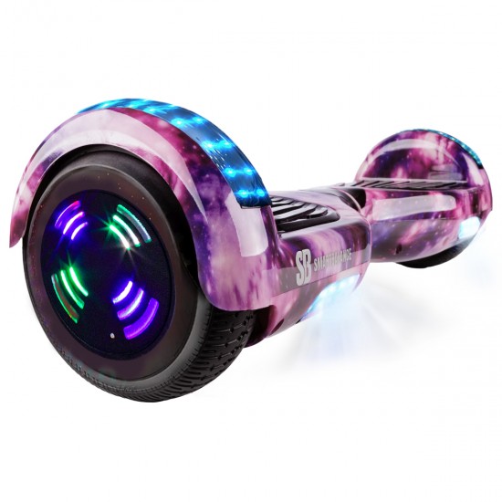 Elektromos Hoverboard Standard GoKart Szett, 6.5 colos, Regular Galaxy Pink Junior, Standard Hatótávolság, és Narancs Hoverkart, Smart Balance 2
