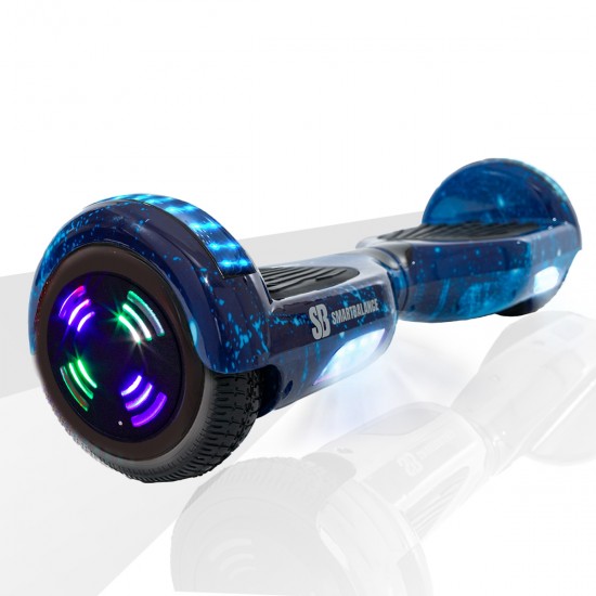 Elektromos Hoverboard Standard GoKart Szett, 6.5 colos, Regular Galaxy Blue Junior, Standard Hatótávolság, és Narancs Hoverkart, Smart Balance 2
