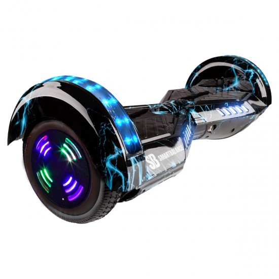 Elektromos Hoverboard GoKart Szett Lengéscsillapítókkal, 6.5 colos, Transformers Thunderstorm Blue Junior, Standard Hatótávolság, Kék HoverKart Lengéscsillapítókkal, Smart Balance 2