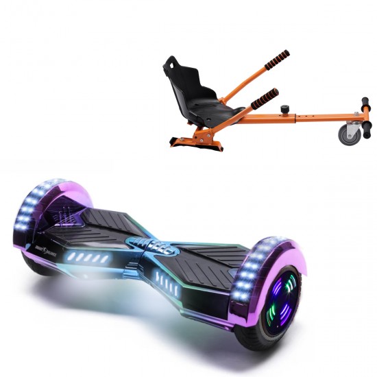 Elektromos Hoverboard Standard GoKart Szett, 6.5 colos, Transformers Dakota Junior, Standard Hatótávolság, és Narancs Hoverkart, Smart Balance