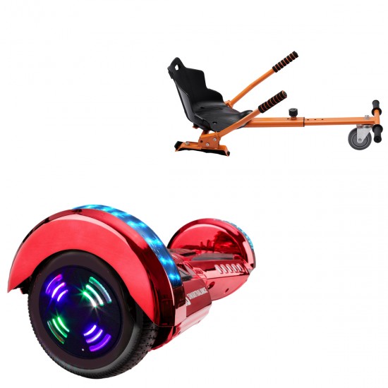 Elektromos Hoverboard Standard GoKart Szett, 6.5 colos, Transformers ElectroRed Junior, Standard Hatótávolság, és Narancs Hoverkart, Smart Balance