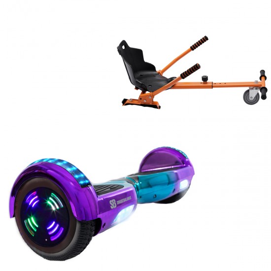 Elektromos Hoverboard Standard GoKart Szett, 6.5 colos, Regular Dakota Junior, Standard Hatótávolság, és Narancs Hoverkart, Smart Balance