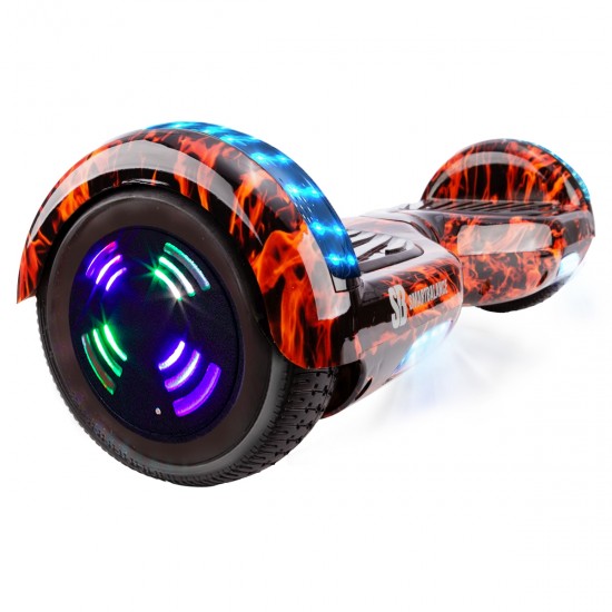 Elektromos Hoverboard GoKart Szett Lengéscsillapítókkal, 6.5 colos, Regular Flame Junior, Standard Hatótávolság, Piros HoverKart Lengéscsillapítókkal, Smart Balance 2