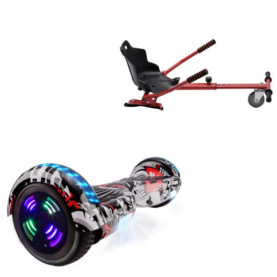 Elektromos Hoverboard Standard GoKart Szett, 6.5 colos, Regular Last Dead Junior, Standard Hatótávolság, és Piros Hoverkart, Smart Balance